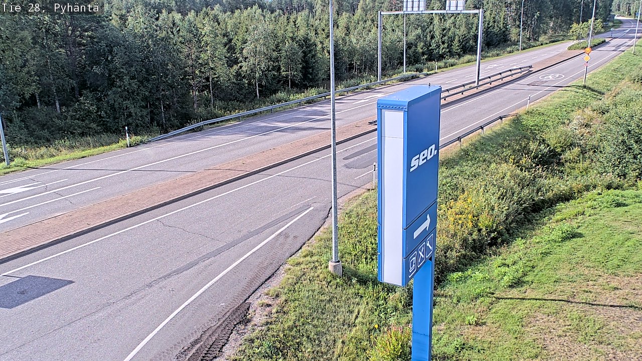 Weather Camera Image Väg 28 Pyhäntä, Pyhäntä, Pohjois-Pohjanmaa