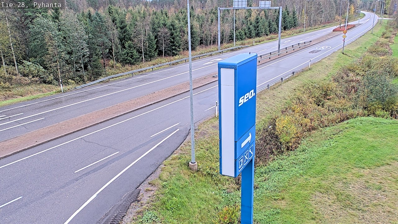 Weather Camera Image Väg 28 Pyhäntä, Pyhäntä, Pohjois-Pohjanmaa