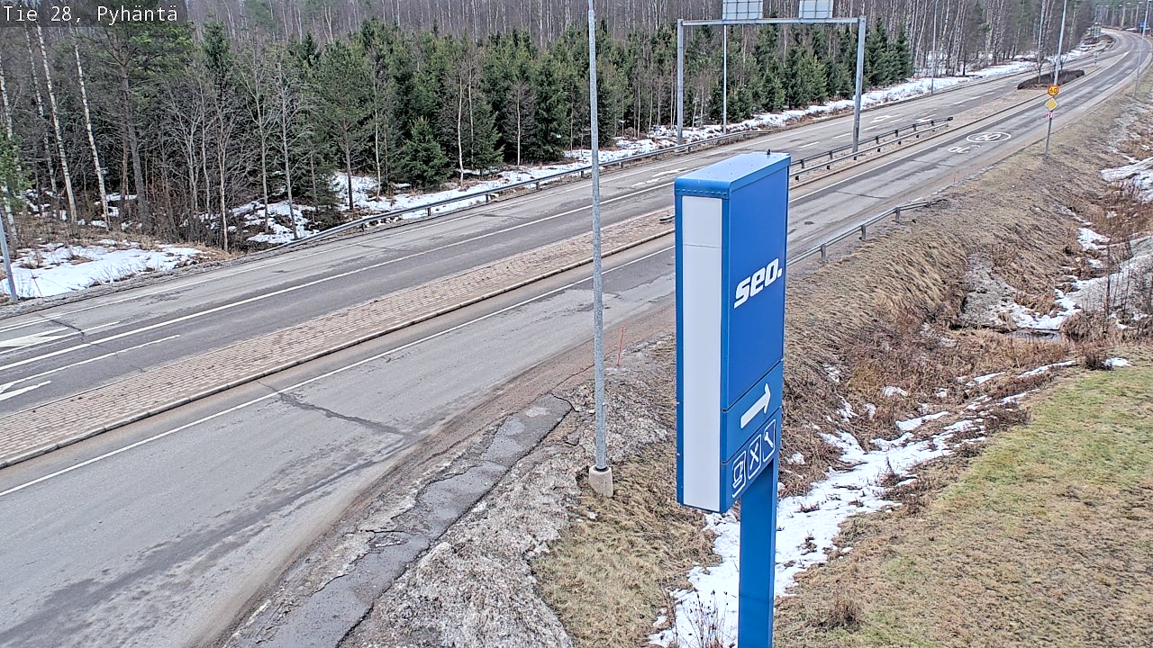 Weather Camera Image Road 28 Pyhäntä, Pyhäntä, Pohjois-Pohjanmaa