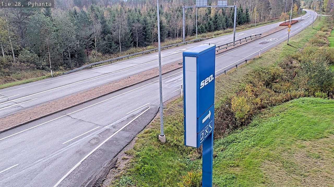Weather Camera Image Väg 28 Pyhäntä, Pyhäntä, Pohjois-Pohjanmaa