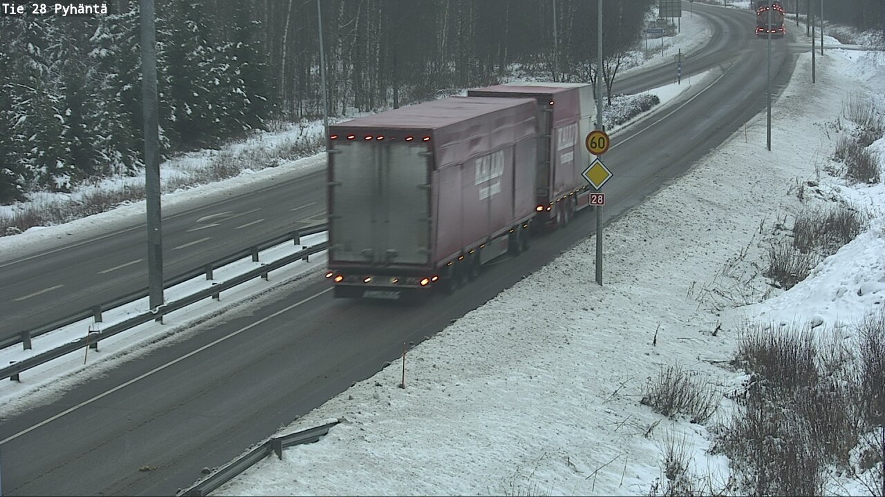 Weather Camera Image Road 28 Pyhäntä, Pyhäntä, Pohjois-Pohjanmaa