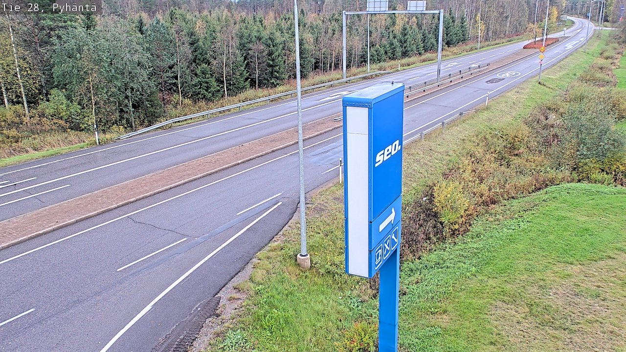 Weather Camera Image Väg 28 Pyhäntä, Pyhäntä, Pohjois-Pohjanmaa