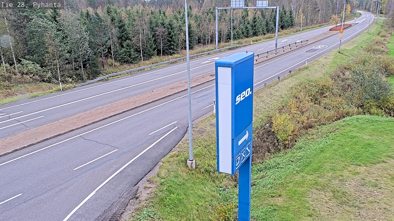 Weather Camera Image Väg 28 Pyhäntä, Pyhäntä, Pohjois-Pohjanmaa