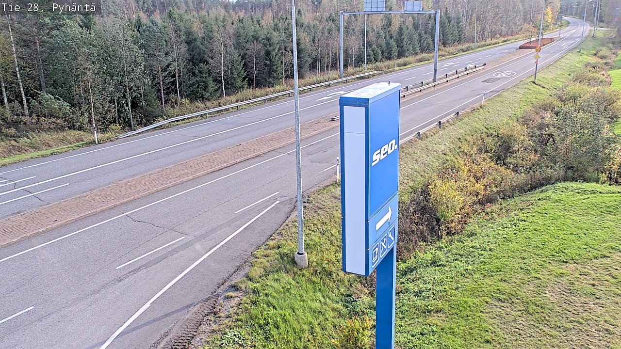 Weather Camera Image Väg 28 Pyhäntä, Pyhäntä, Pohjois-Pohjanmaa
