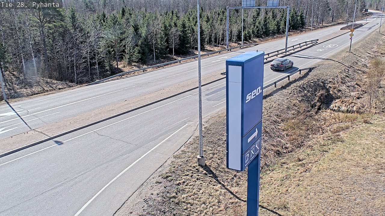 Weather Camera Image Väg 28 Pyhäntä, Pyhäntä, Pohjois-Pohjanmaa