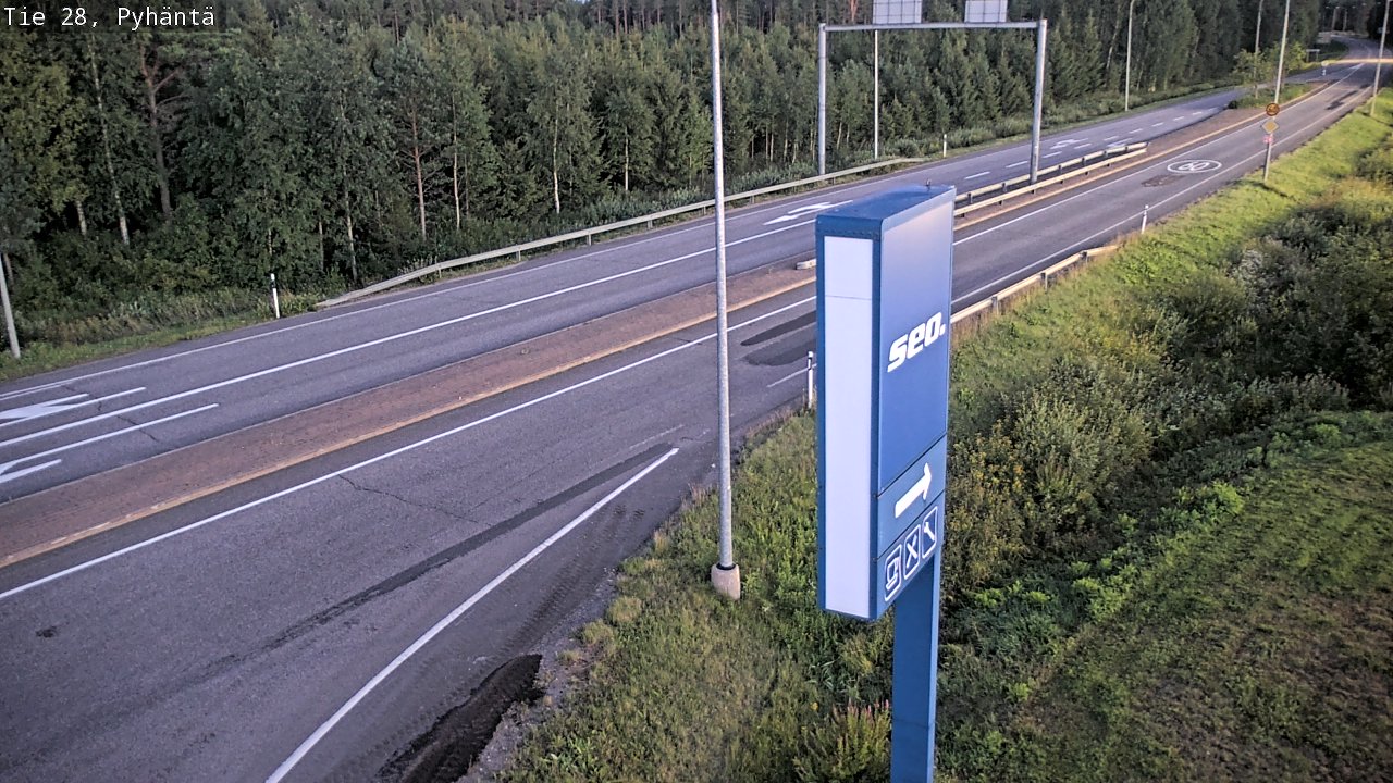 Kelikamerat Kuva Tie 28 Pyhäntä, Pyhäntä, Pohjois-Pohjanmaa