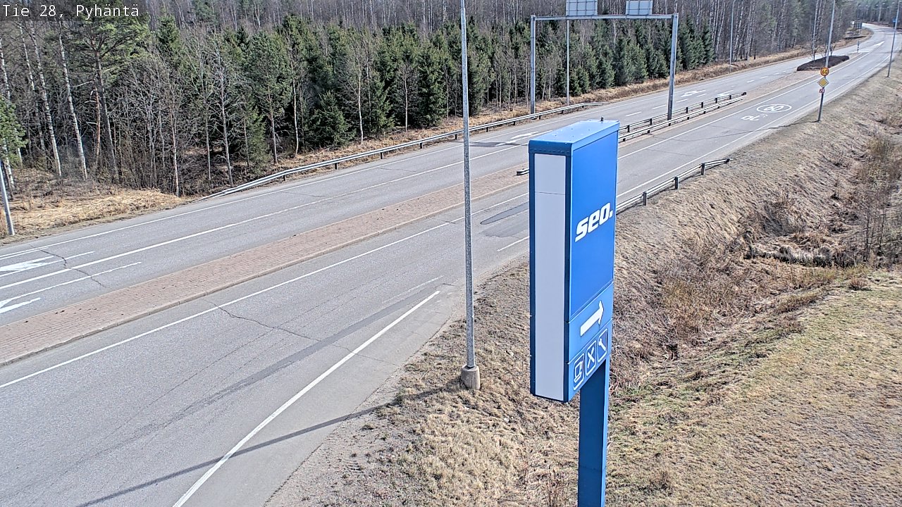 Kelikamerat Kuva Tie 28 Pyhäntä, Pyhäntä, Pohjois-Pohjanmaa
