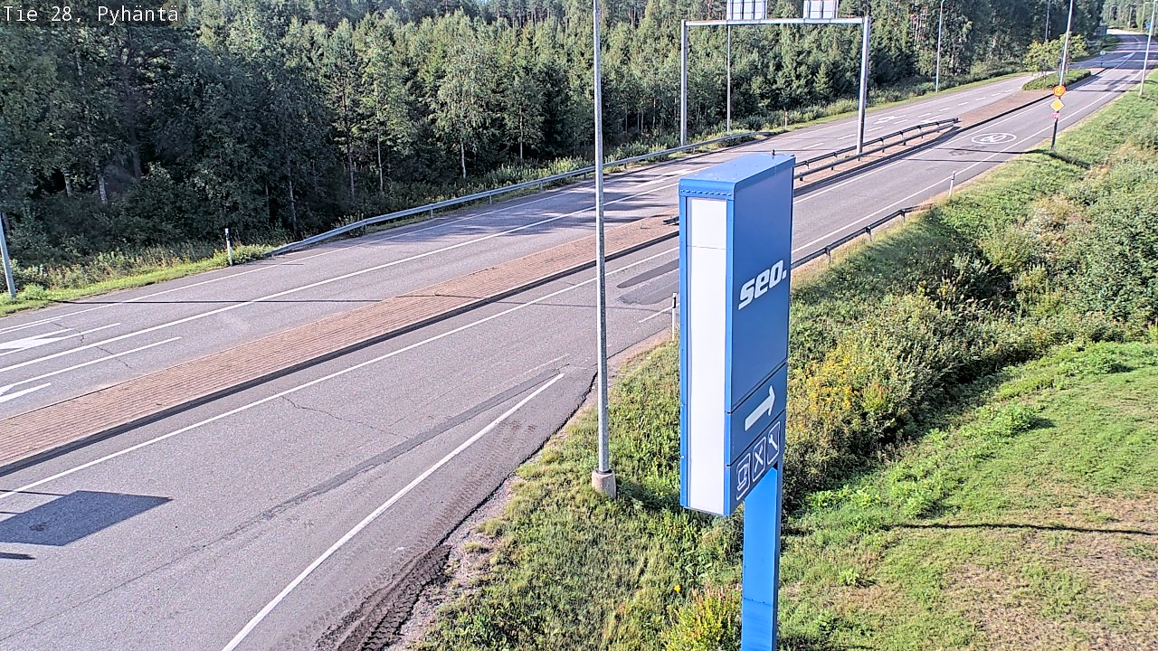 Weather Camera Image Väg 28 Pyhäntä, Pyhäntä, Pohjois-Pohjanmaa