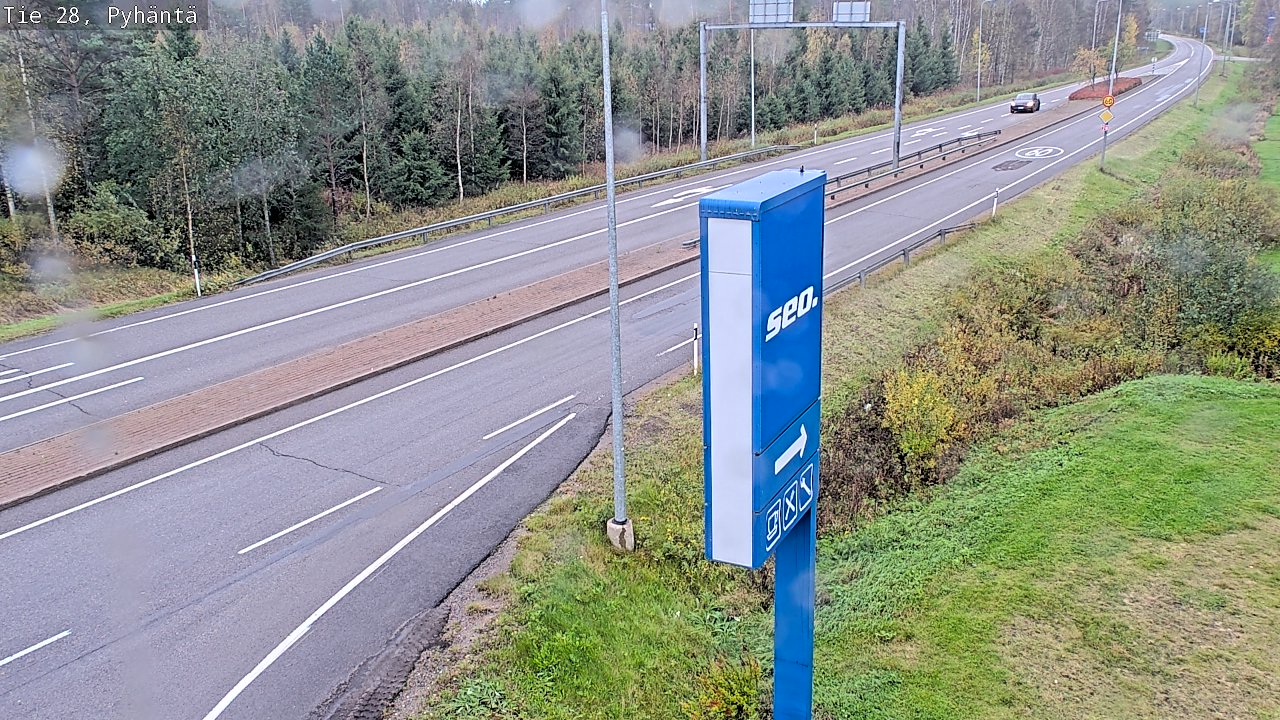 Weather Camera Image Väg 28 Pyhäntä, Pyhäntä, Pohjois-Pohjanmaa