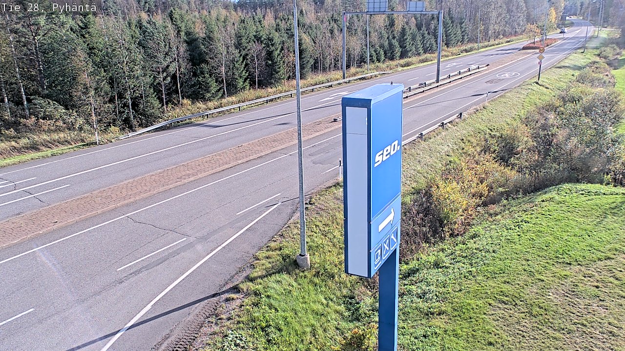 Weather Camera Image Väg 28 Pyhäntä, Pyhäntä, Pohjois-Pohjanmaa