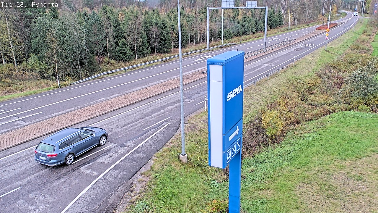 Weather Camera Image Väg 28 Pyhäntä, Pyhäntä, Pohjois-Pohjanmaa