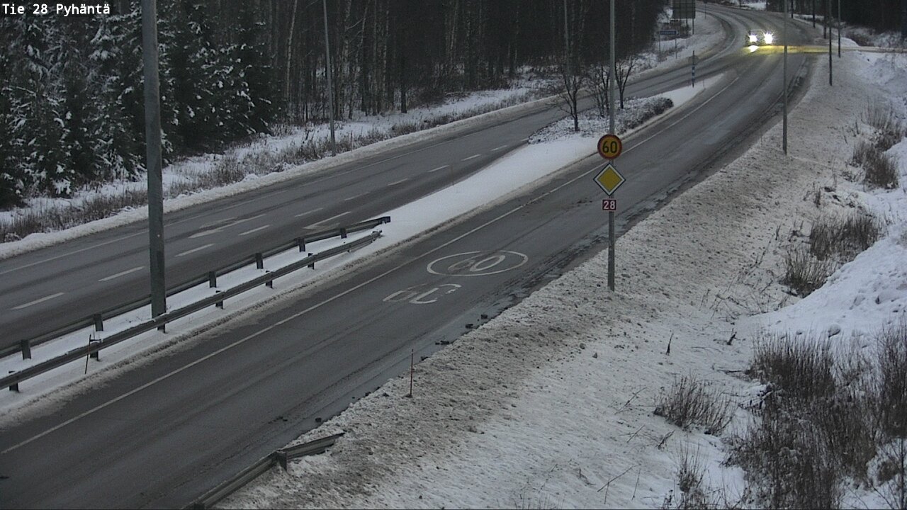 Weather Camera Image Väg 28 Pyhäntä, Pyhäntä, Pohjois-Pohjanmaa