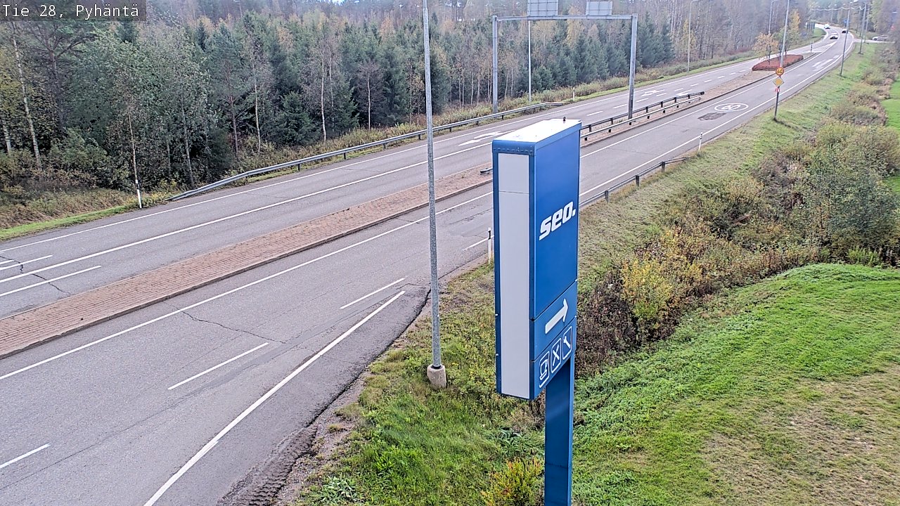 Weather Camera Image Väg 28 Pyhäntä, Pyhäntä, Pohjois-Pohjanmaa