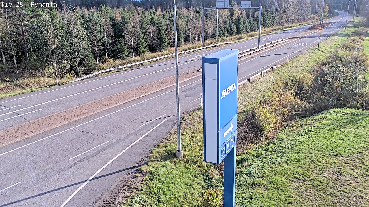 Weather Camera Image Väg 28 Pyhäntä, Pyhäntä, Pohjois-Pohjanmaa