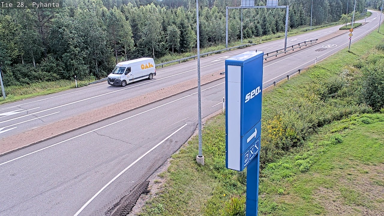 Kelikamerat Kuva Tie 28 Pyhäntä, Pyhäntä, Pohjois-Pohjanmaa