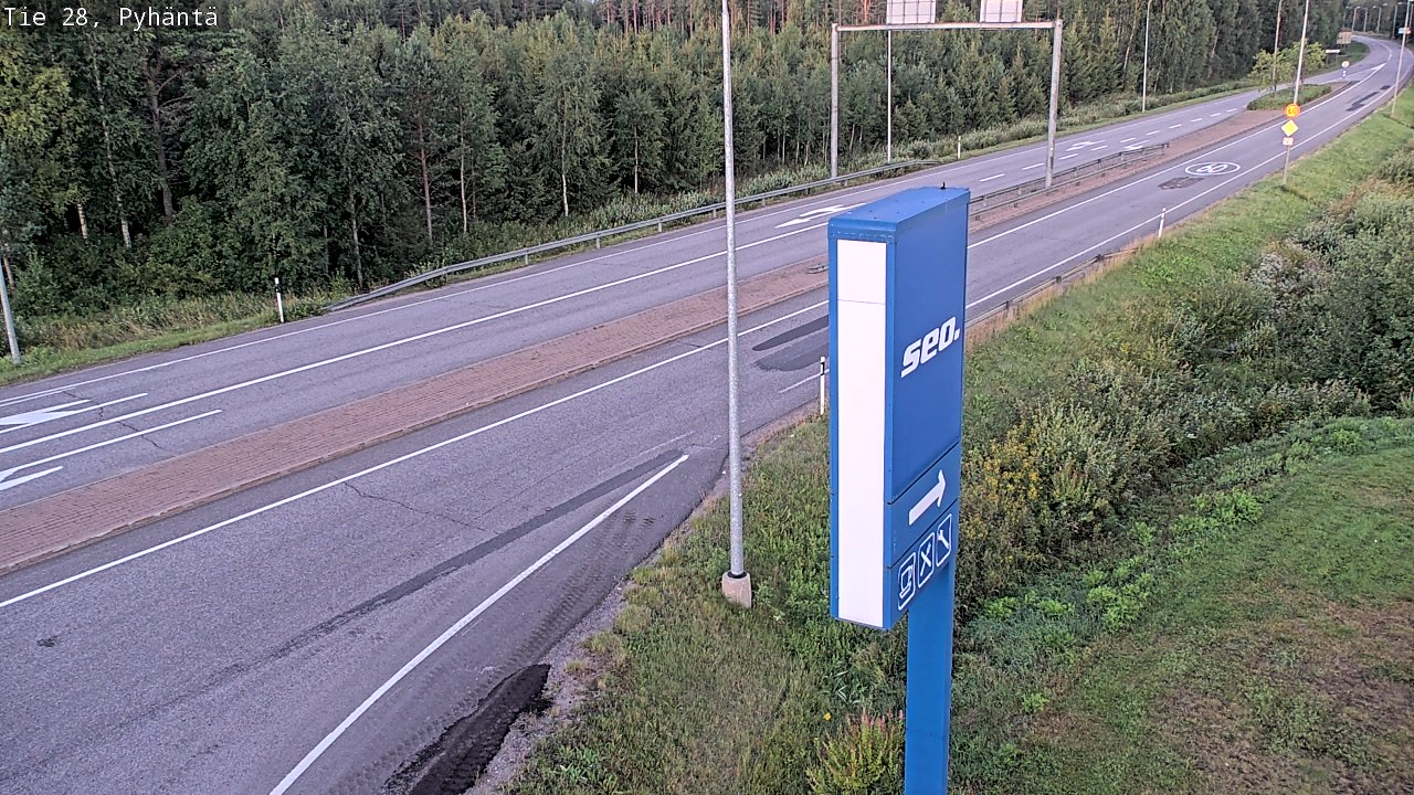 Kelikamerat Kuva Tie 28 Pyhäntä, Pyhäntä, Pohjois-Pohjanmaa
