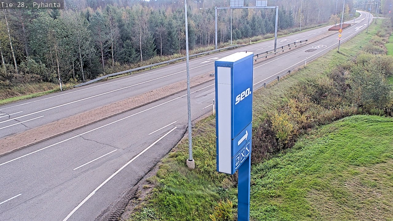 Weather Camera Image Väg 28 Pyhäntä, Pyhäntä, Pohjois-Pohjanmaa