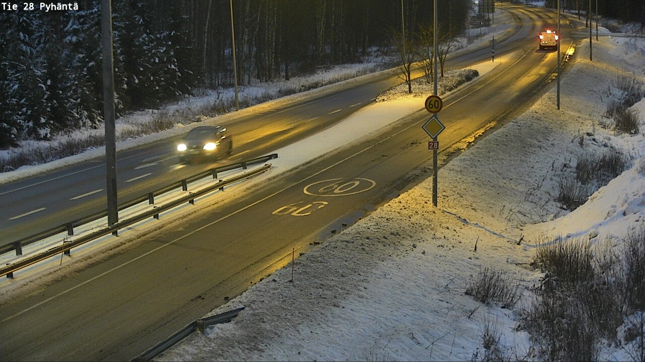Weather Camera Image Väg 28 Pyhäntä, Pyhäntä, Pohjois-Pohjanmaa