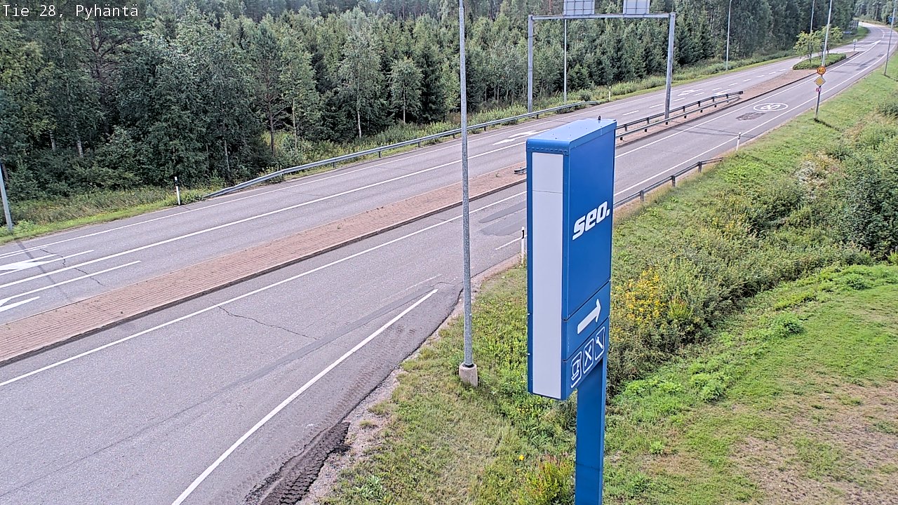 Weather Camera Image Väg 28 Pyhäntä, Pyhäntä, Pohjois-Pohjanmaa