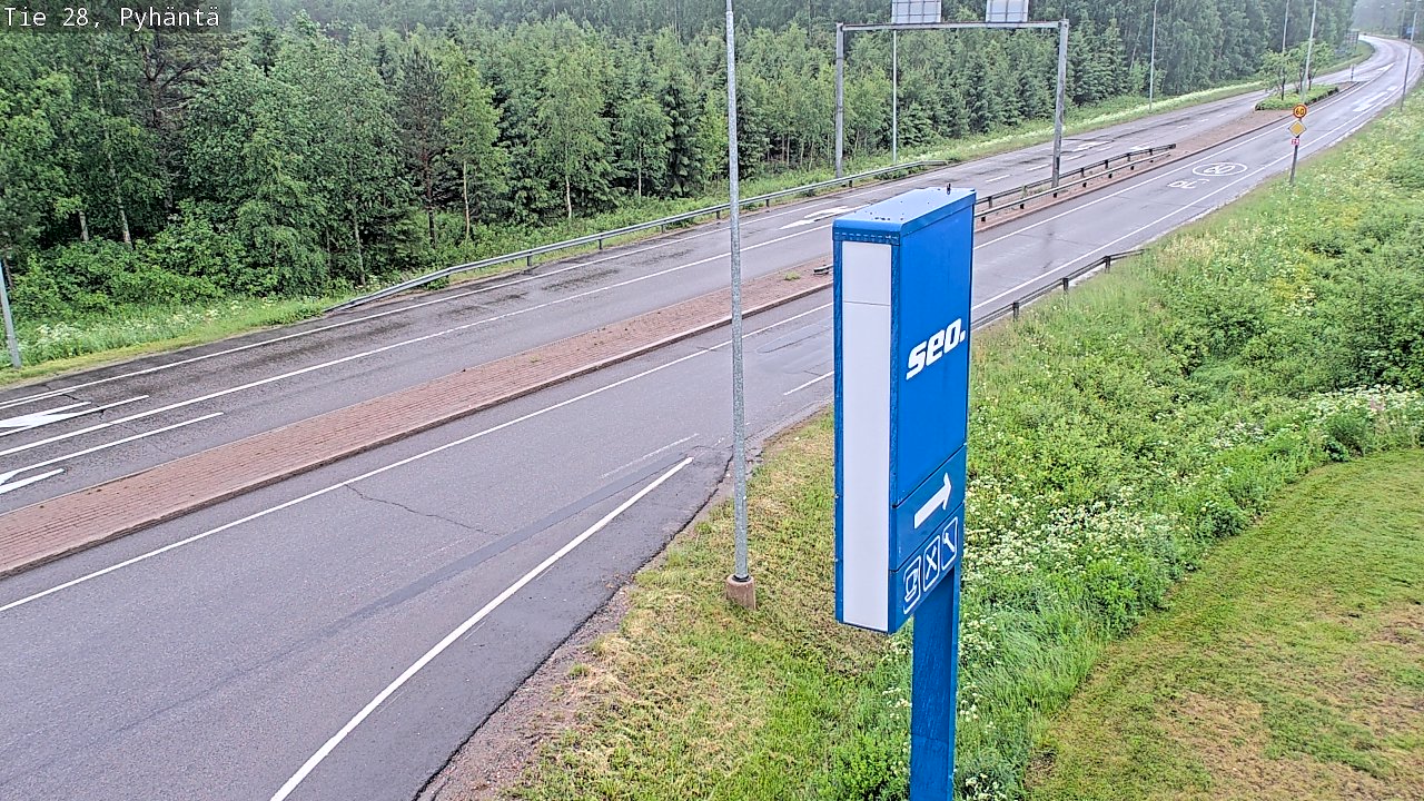 Kelikamerat Kuva Tie 28 Pyhäntä, Pyhäntä, Pohjois-Pohjanmaa