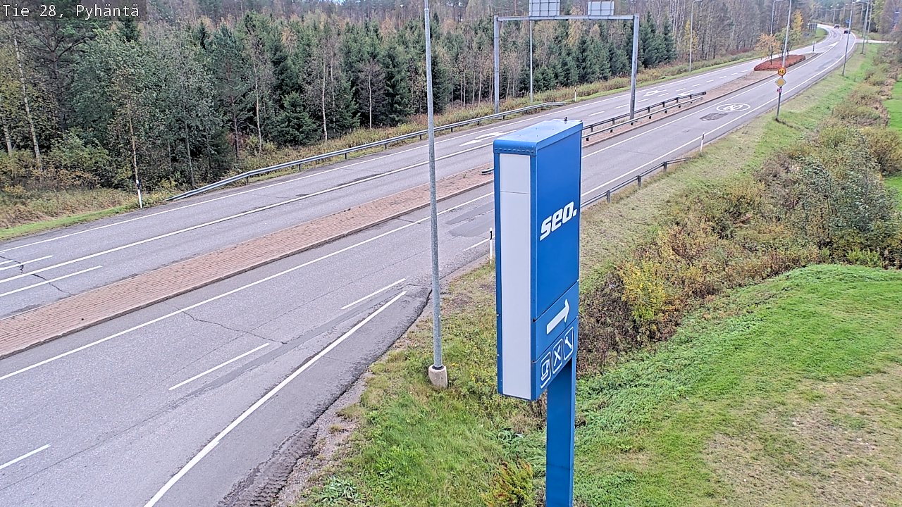 Weather Camera Image Väg 28 Pyhäntä, Pyhäntä, Pohjois-Pohjanmaa