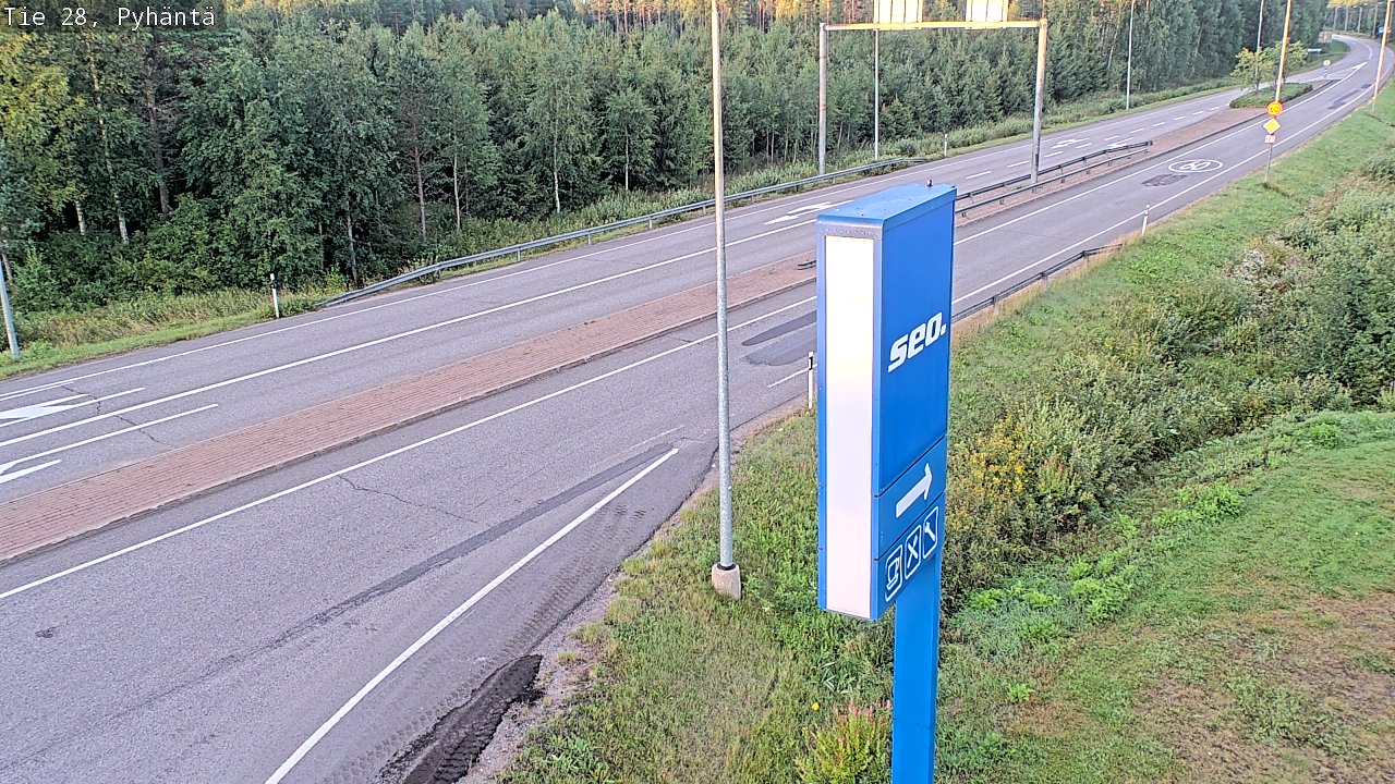 Kelikamerat Kuva Tie 28 Pyhäntä, Pyhäntä, Pohjois-Pohjanmaa