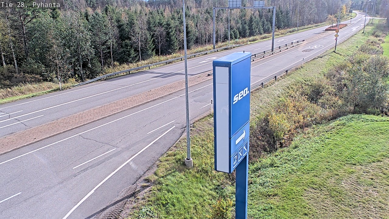 Weather Camera Image Väg 28 Pyhäntä, Pyhäntä, Pohjois-Pohjanmaa