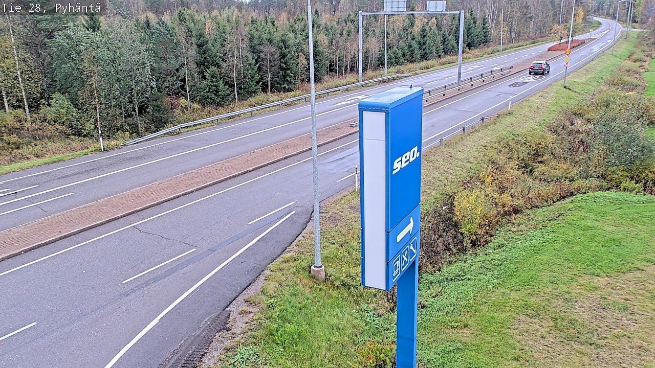 Weather Camera Image Väg 28 Pyhäntä, Pyhäntä, Pohjois-Pohjanmaa