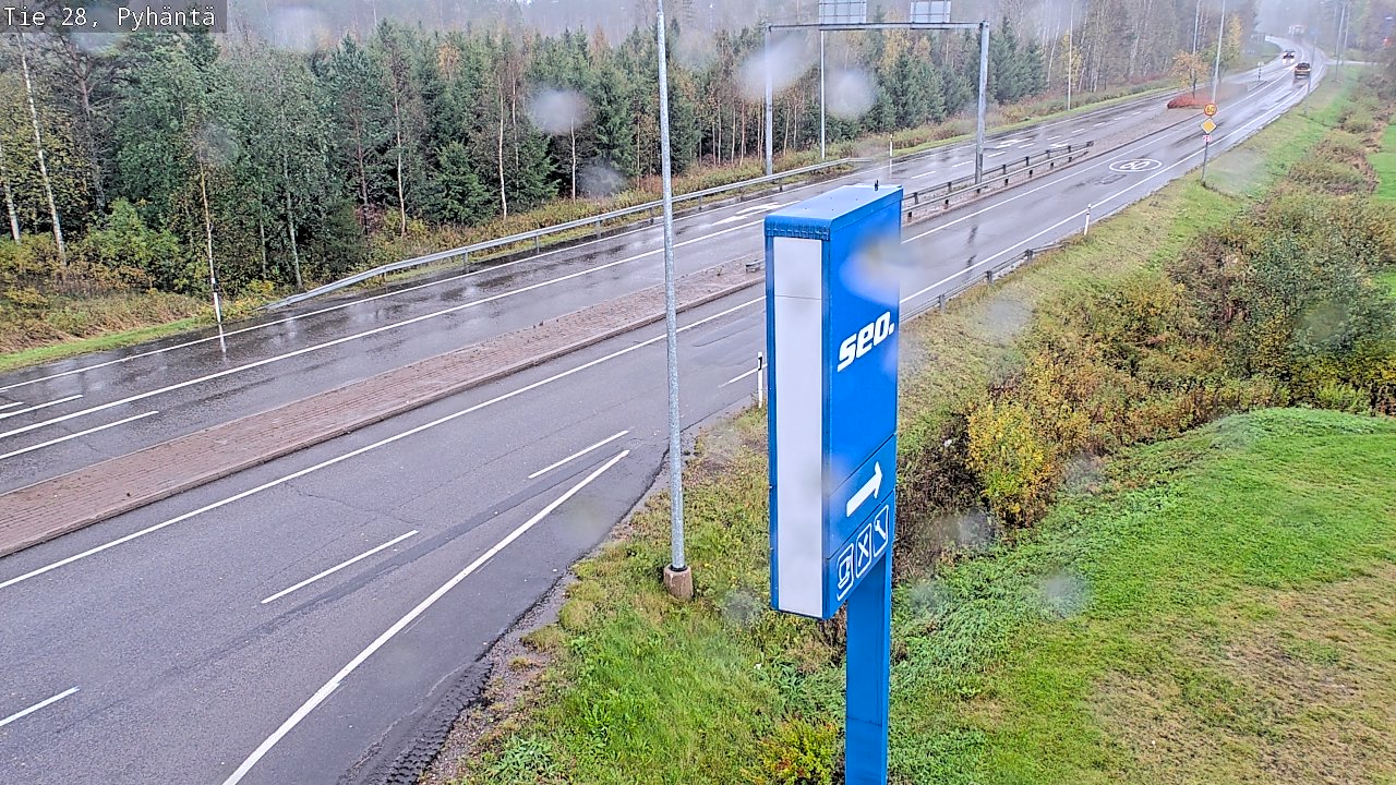 Weather Camera Image Väg 28 Pyhäntä, Pyhäntä, Pohjois-Pohjanmaa