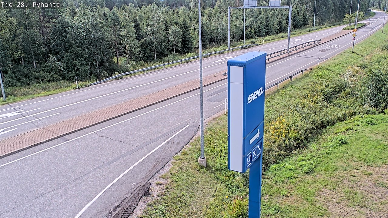Weather Camera Image Väg 28 Pyhäntä, Pyhäntä, Pohjois-Pohjanmaa