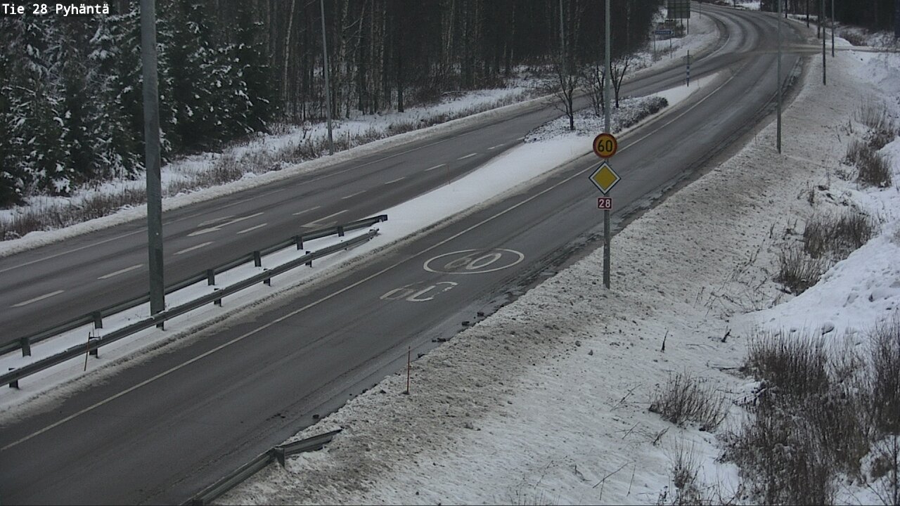 Weather Camera Image Väg 28 Pyhäntä, Pyhäntä, Pohjois-Pohjanmaa