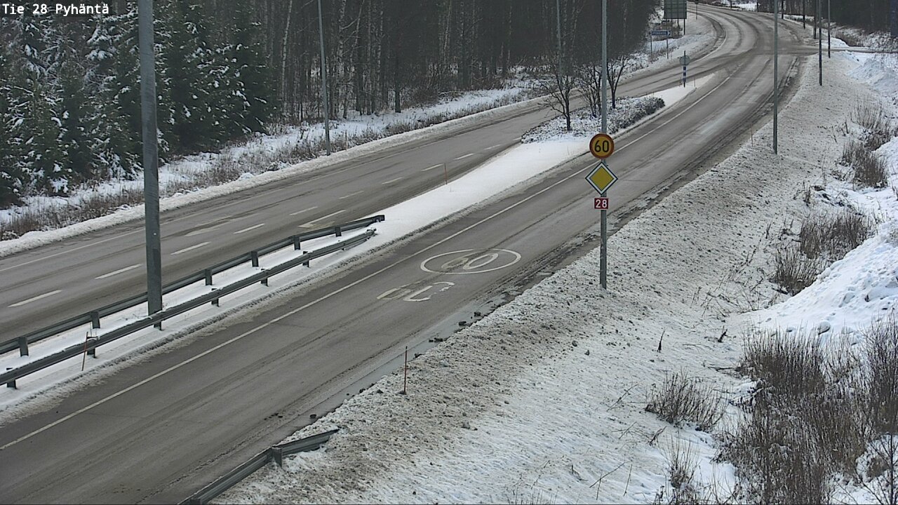 Weather Camera Image Väg 28 Pyhäntä, Pyhäntä, Pohjois-Pohjanmaa
