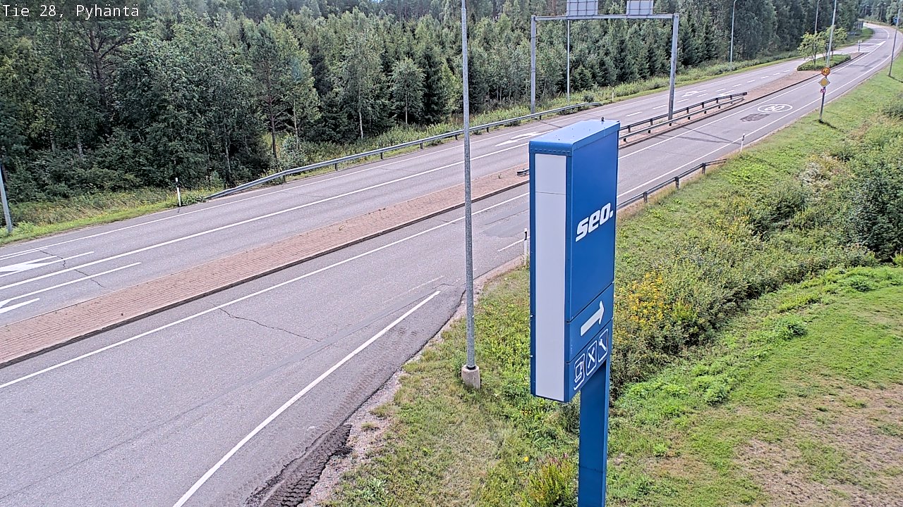 Weather Camera Image Väg 28 Pyhäntä, Pyhäntä, Pohjois-Pohjanmaa
