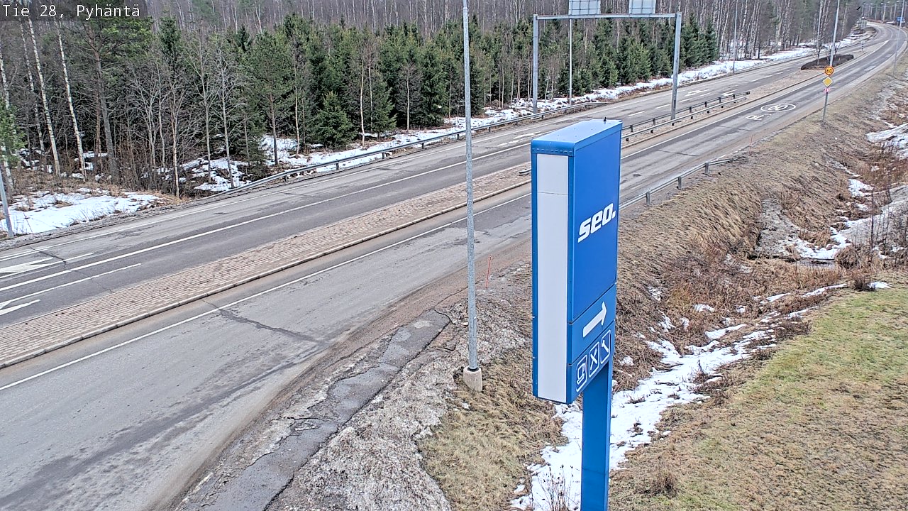 Weather Camera Image Road 28 Pyhäntä, Pyhäntä, Pohjois-Pohjanmaa