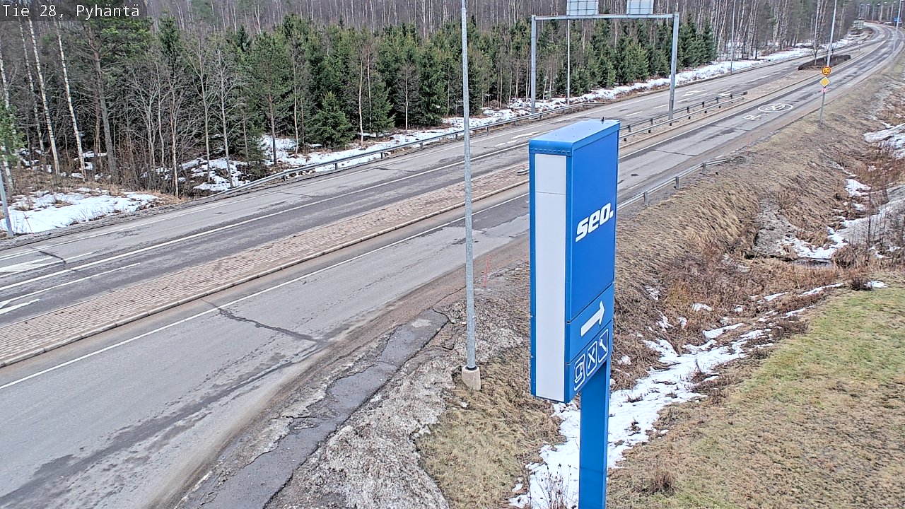 Weather Camera Image Road 28 Pyhäntä, Pyhäntä, Pohjois-Pohjanmaa