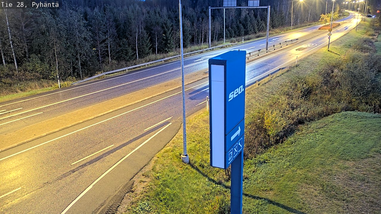 Kelikamerat Kuva Tie 28 Pyhäntä, Pyhäntä, Pohjois-Pohjanmaa
