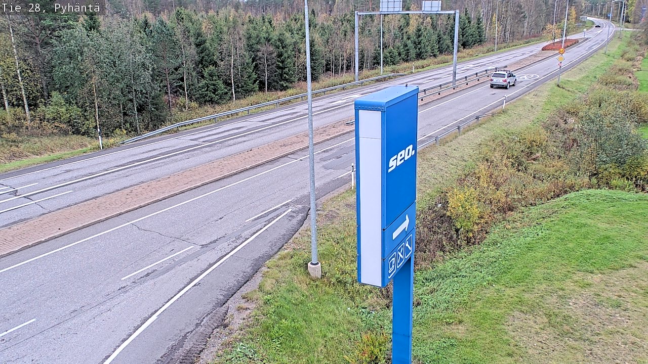 Weather Camera Image Väg 28 Pyhäntä, Pyhäntä, Pohjois-Pohjanmaa