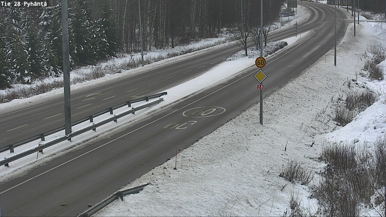 Weather Camera Image Road 28 Pyhäntä, Pyhäntä, Pohjois-Pohjanmaa