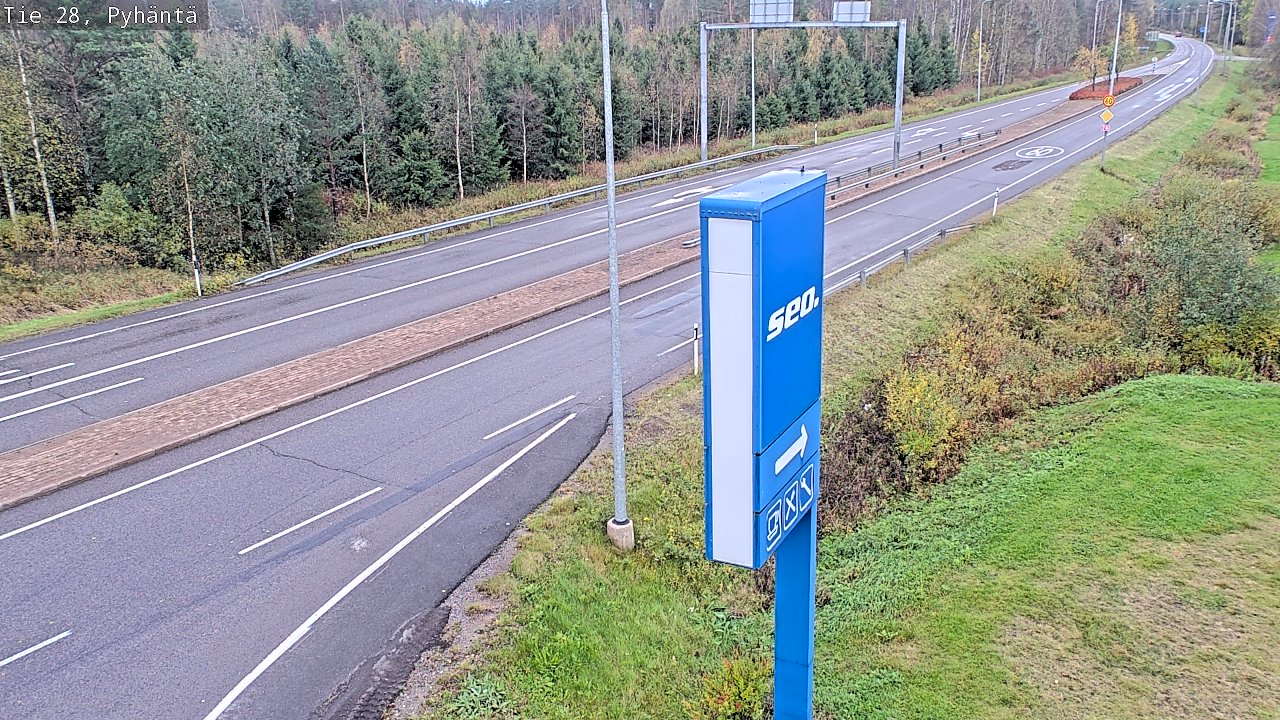 Weather Camera Image Väg 28 Pyhäntä, Pyhäntä, Pohjois-Pohjanmaa