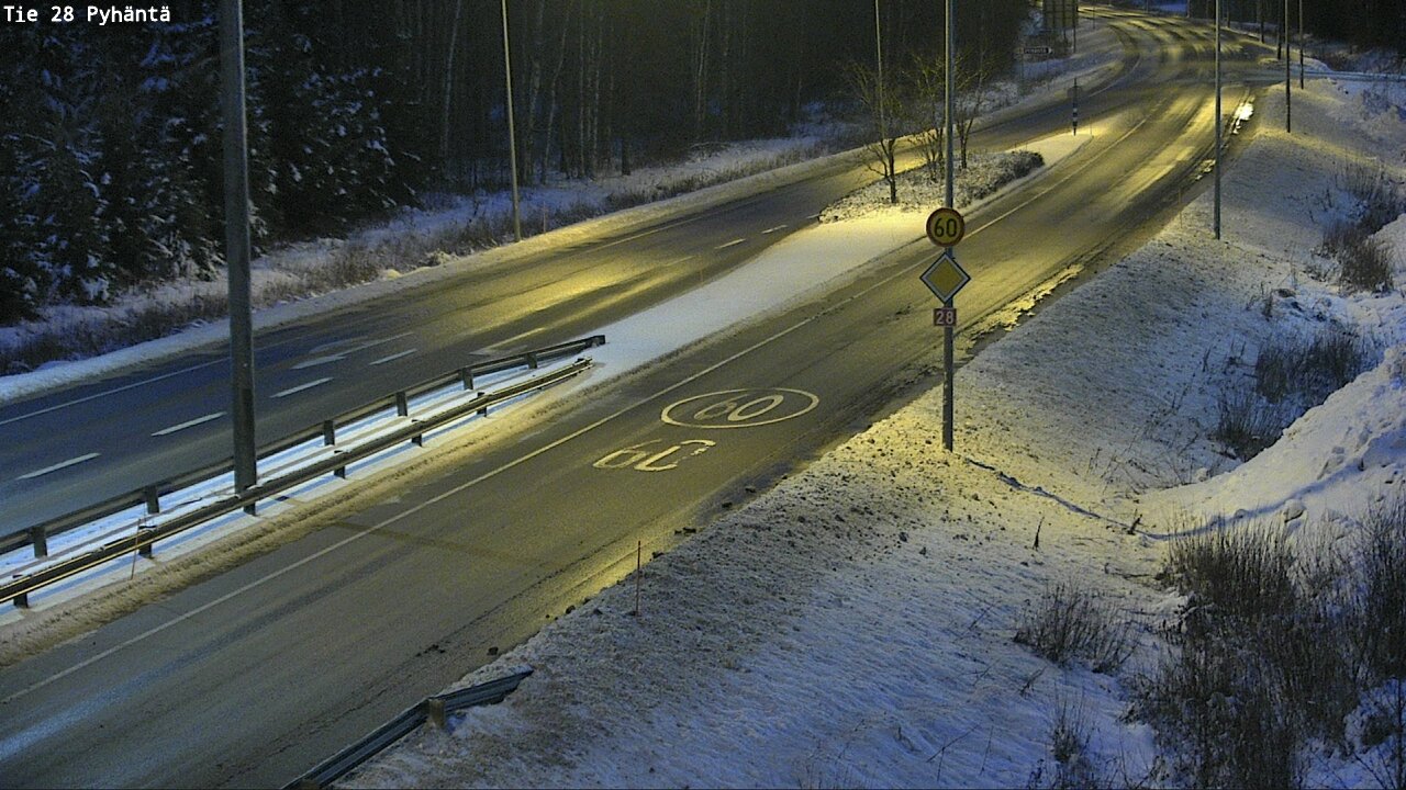 Weather Camera Image Väg 28 Pyhäntä, Pyhäntä, Pohjois-Pohjanmaa