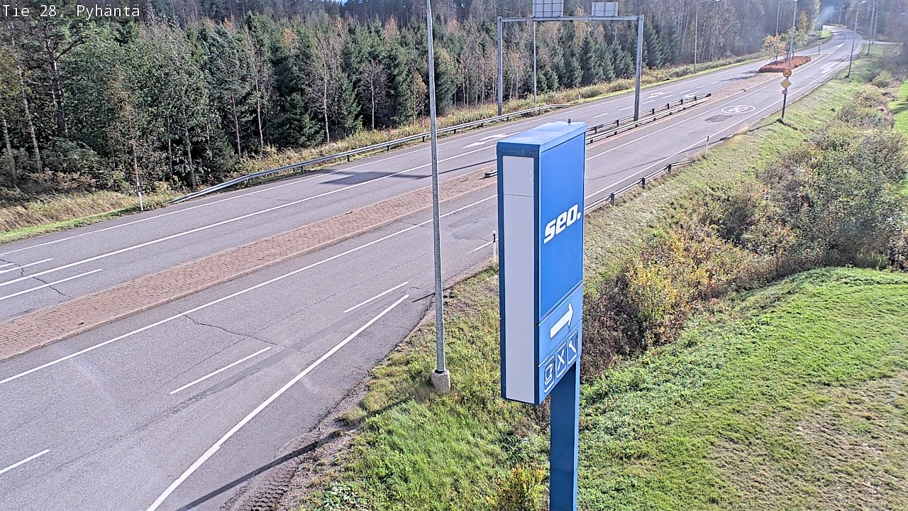 Weather Camera Image Väg 28 Pyhäntä, Pyhäntä, Pohjois-Pohjanmaa
