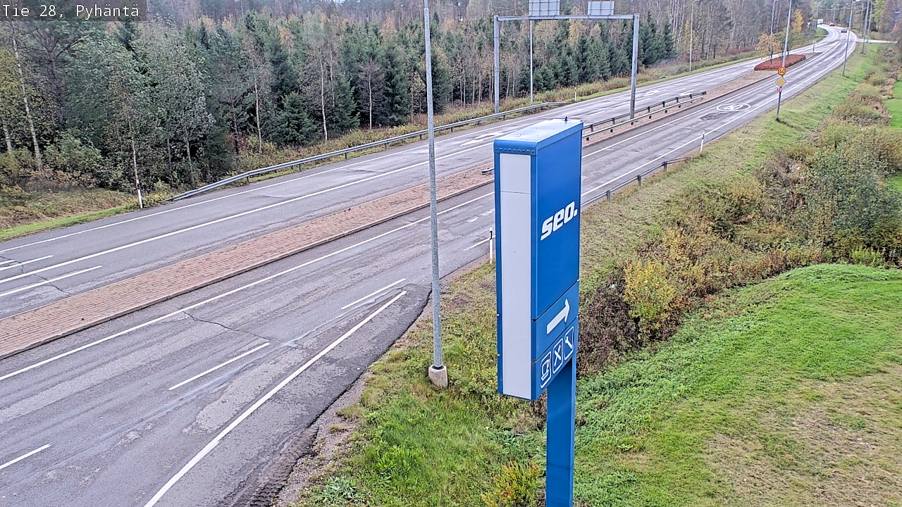 Weather Camera Image Väg 28 Pyhäntä, Pyhäntä, Pohjois-Pohjanmaa