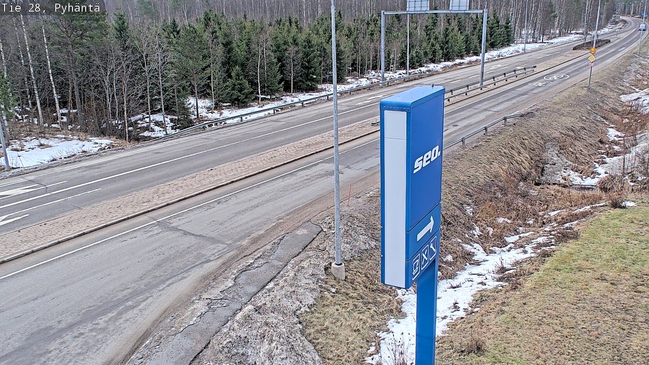 Weather Camera Image Road 28 Pyhäntä, Pyhäntä, Pohjois-Pohjanmaa