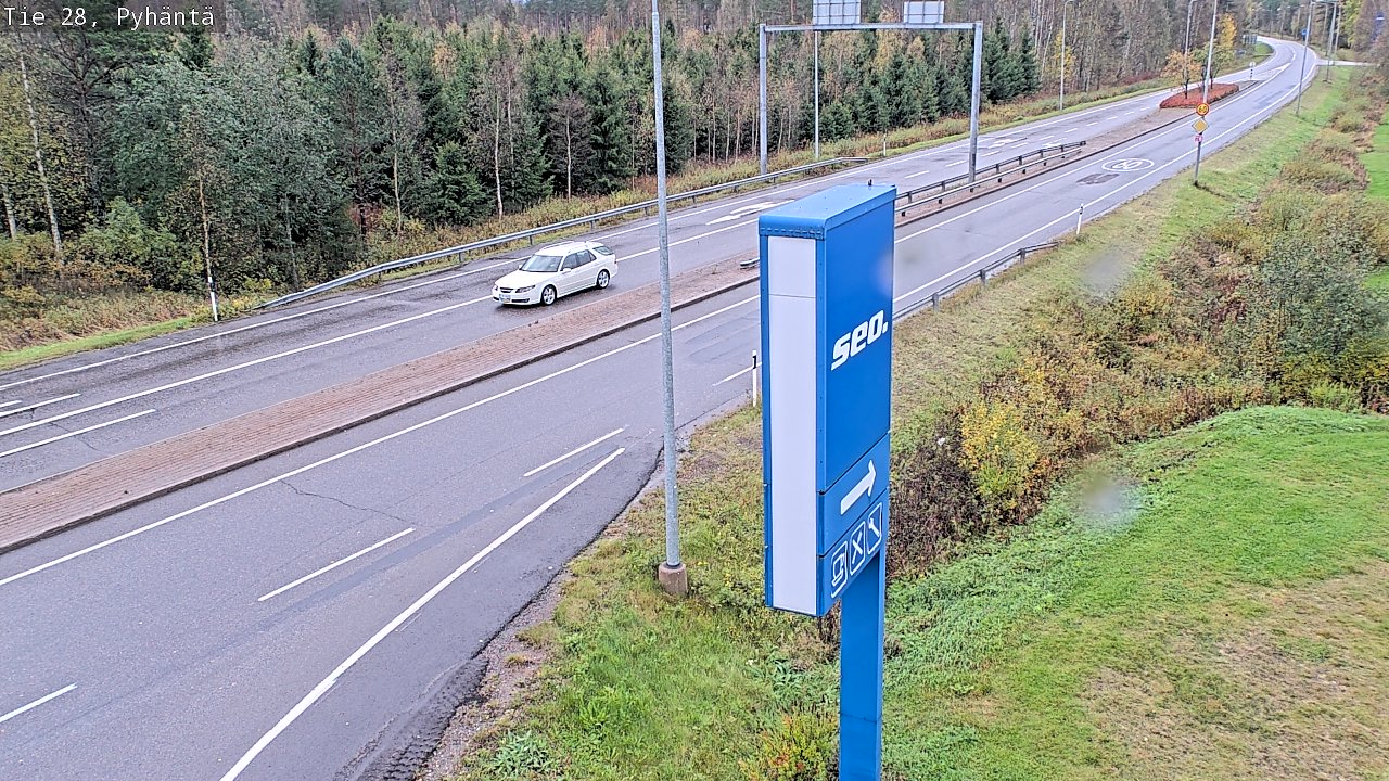 Weather Camera Image Väg 28 Pyhäntä, Pyhäntä, Pohjois-Pohjanmaa