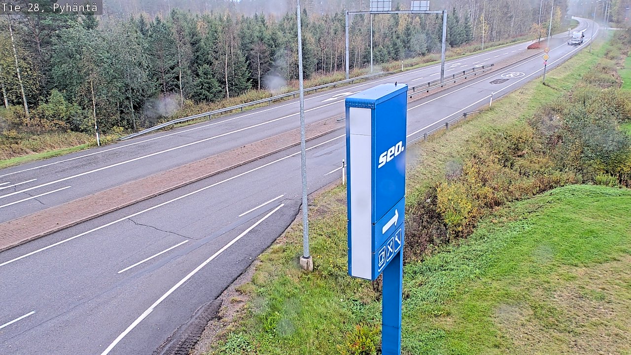 Weather Camera Image Väg 28 Pyhäntä, Pyhäntä, Pohjois-Pohjanmaa