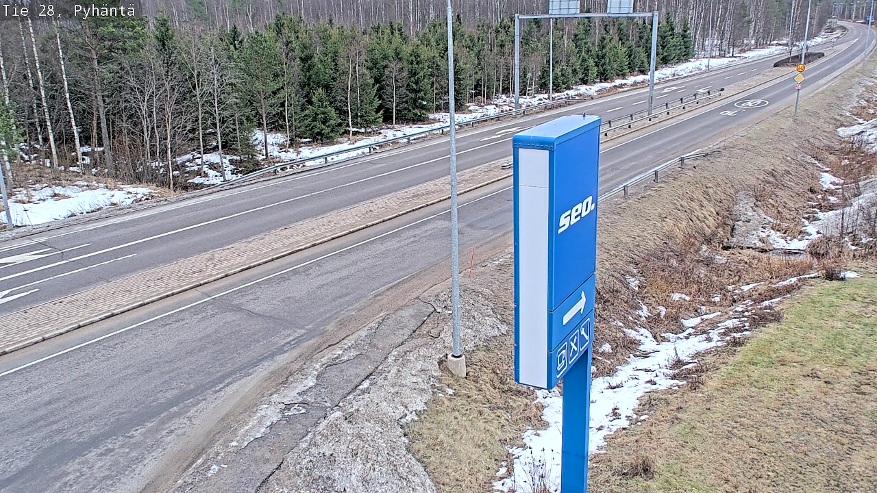 Kelikamerat Kuva Tie 28 Pyhäntä, Pyhäntä, Pohjois-Pohjanmaa