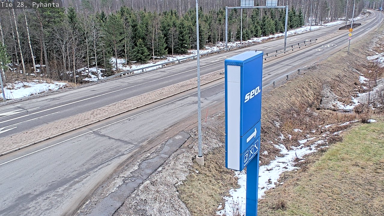 Weather Camera Image Road 28 Pyhäntä, Pyhäntä, Pohjois-Pohjanmaa