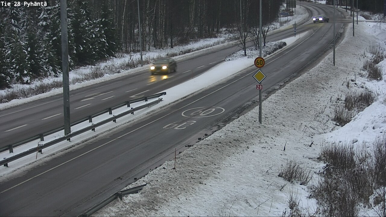 Weather Camera Image Väg 28 Pyhäntä, Pyhäntä, Pohjois-Pohjanmaa