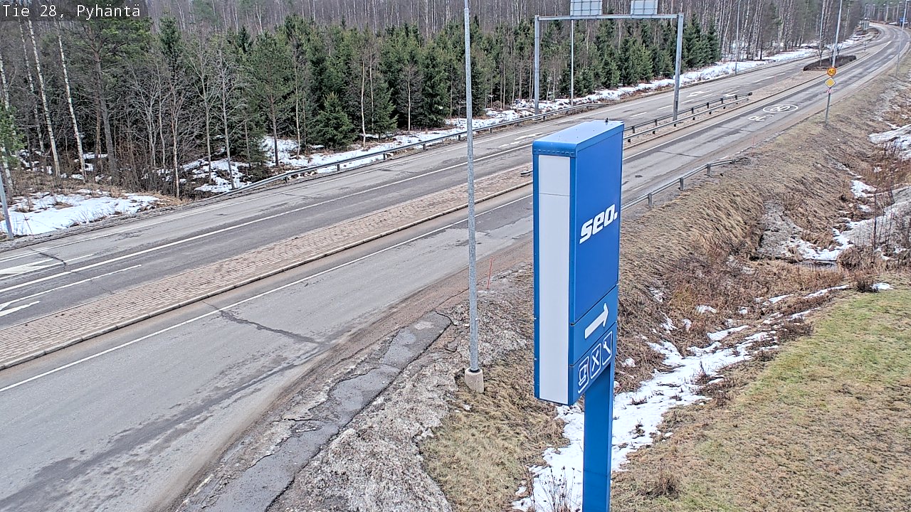 Weather Camera Image Road 28 Pyhäntä, Pyhäntä, Pohjois-Pohjanmaa