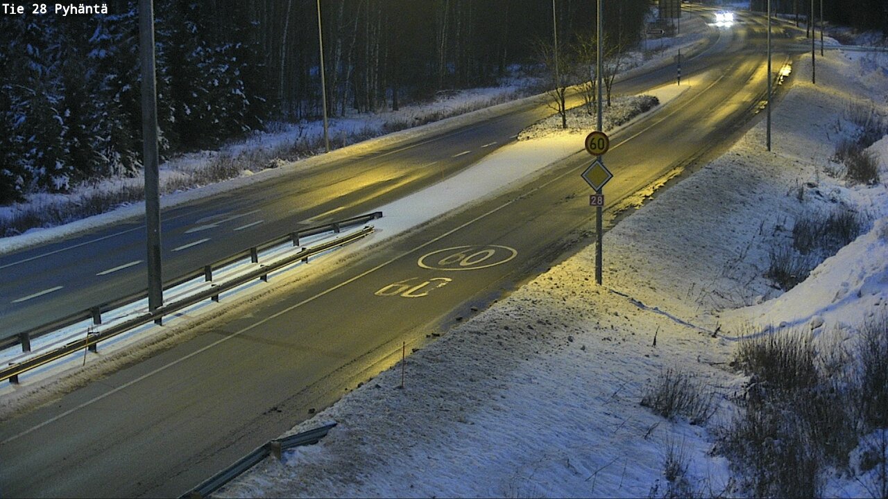 Weather Camera Image Väg 28 Pyhäntä, Pyhäntä, Pohjois-Pohjanmaa